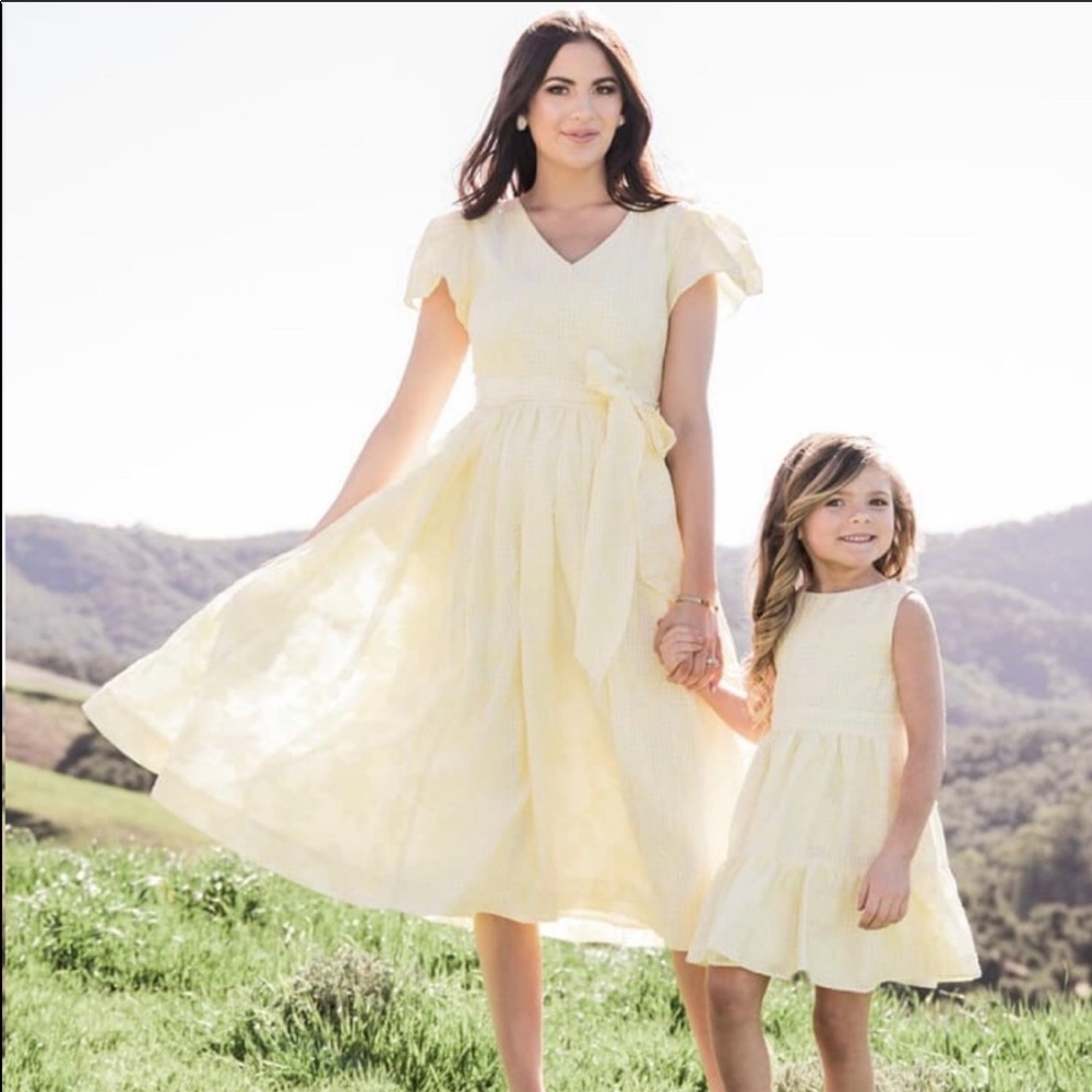 Rachel Parcell Floral Pretty Dress Yellow Mellow